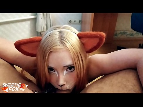 ❤️ Gitulon ni Kitsune ang dick ug cum sa iyang baba Porn video sa amon ☑